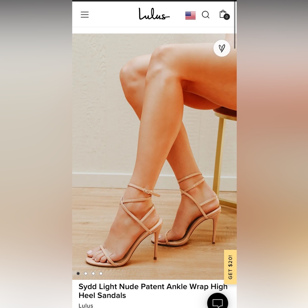 Sydd light nude patent ankle wrap high heel sandals